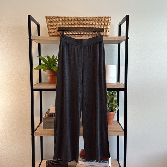 NWT Eileen Fisher Mid-Rise Jersey Knit Pull On Wide Legging Casual